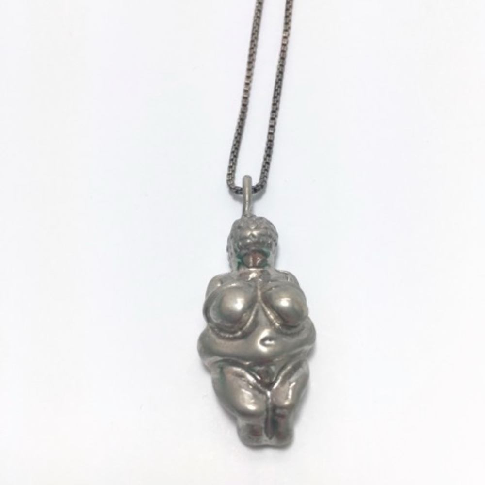 Woman of Willendorf Silver Pendant Wicca Pagan